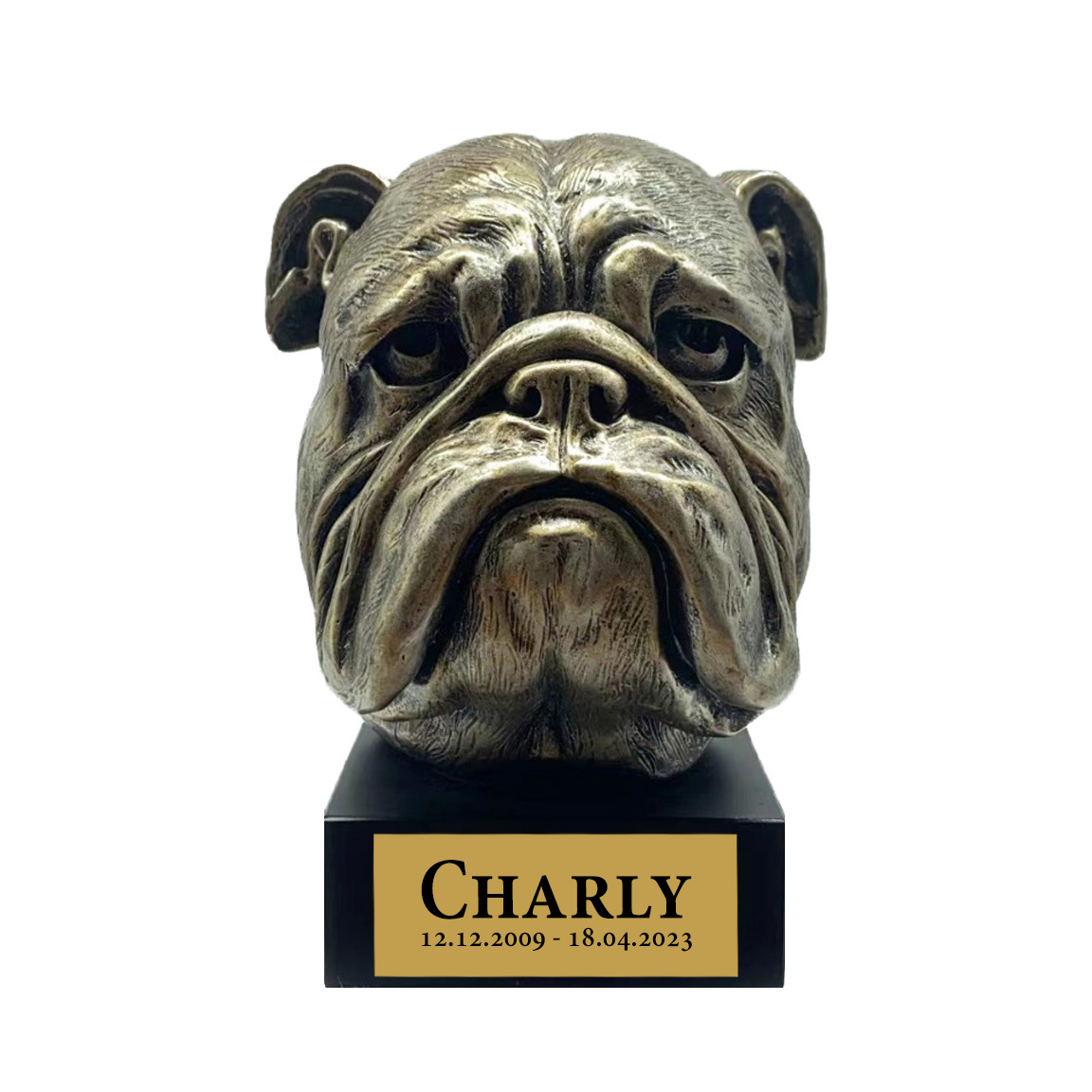 Bronze Hund Statue 09 "Englische Britische Bulldogge"